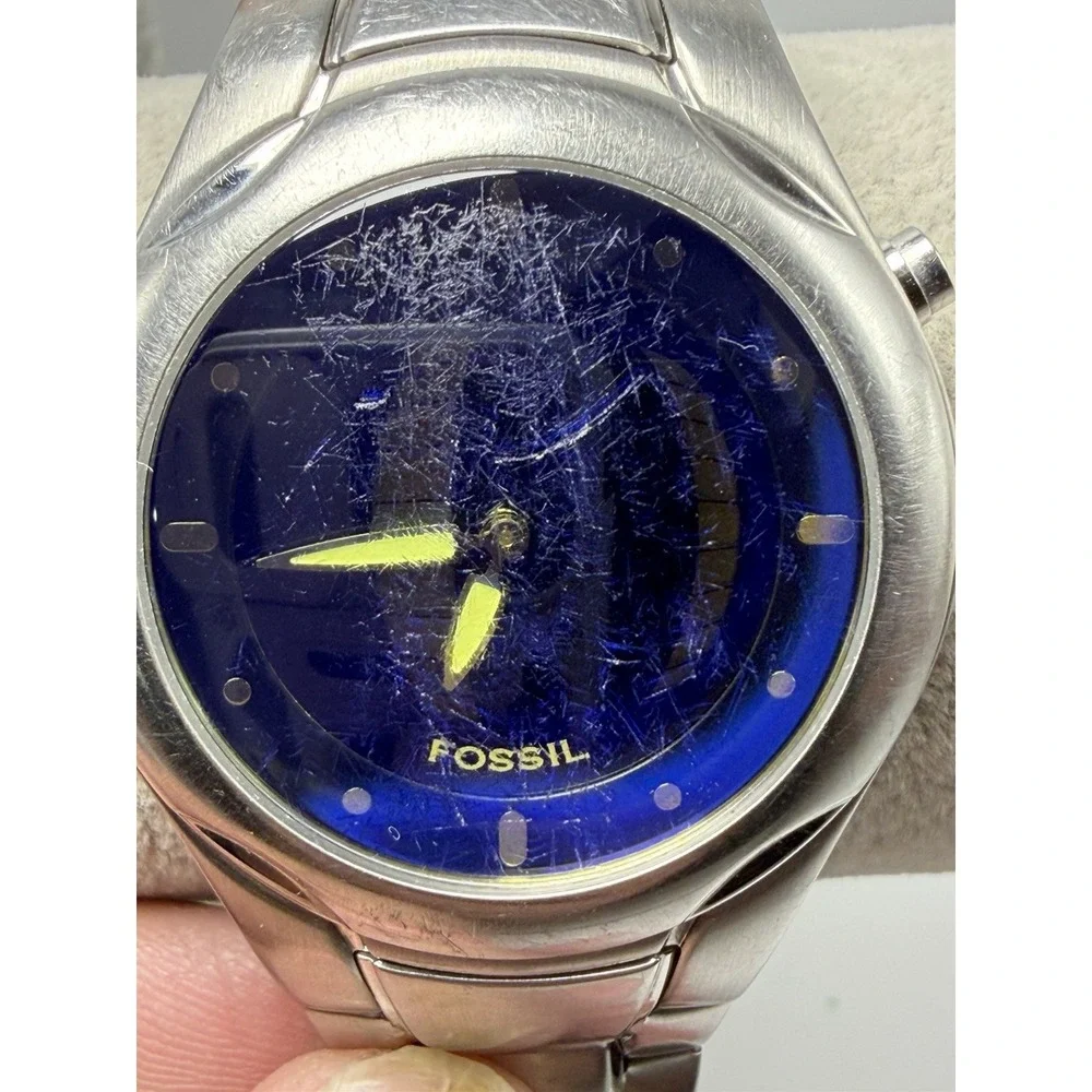 Scratched Face Fossil JR-8096 Big Tic New Batteries Mens Watch 40MM 8